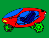 Desenho Moto espacial pintado por eder