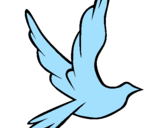 Desenho Pomba da paz a voar pintado por GEANNE