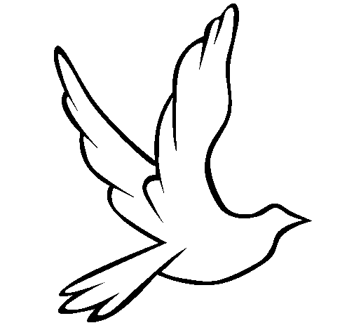Desenho Pomba da paz a voar pintado por bebeto