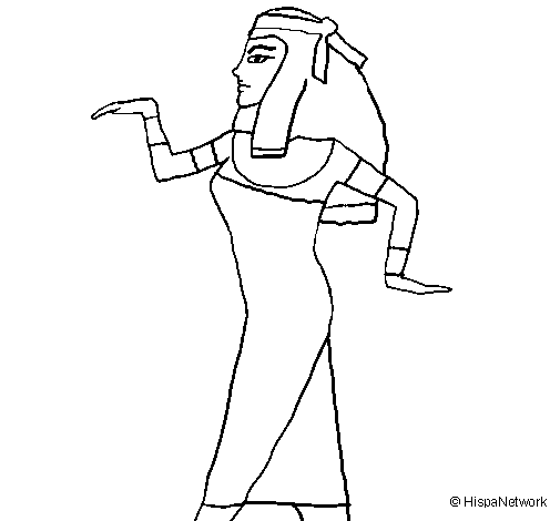 Desenho Bailarina egipcia  pintado por cleo