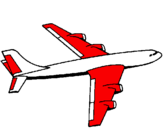 Desenho Avião pintado por Avião da TAM