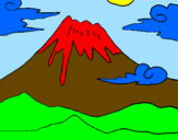 Desenho Monte Fuji pintado por marcus