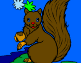 Desenho Esquilo pintado por catarina