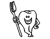 Desenho Dentes e escova de dentes pintado por dete de lipinha