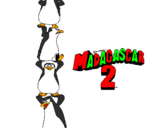 Desenho Madagascar 2 Pingüinos pintado por Maria