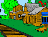 Desenho Estação de comboio pintado por Damerson