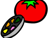Desenho Tomate pintado por ruben