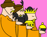 Desenho Os Reis Magos 3 pintado por fb  p. a  .g  .o.