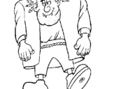 Desenho Frankenstein pintado por frankenstein
