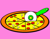Desenho Pizza pintado por julia