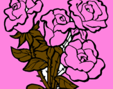Desenho Ramo de rosas pintado por caio