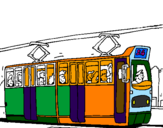 Desenho Eléctrico com passageiros pintado por lucas gabriel 