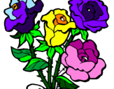 Desenho Ramo de rosas pintado por MARILZA