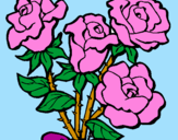Desenho Ramo de rosas pintado por rafaela ferreira