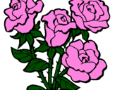 Desenho Ramo de rosas pintado por angélica