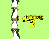 Desenho Madagascar 2 Pingüinos pintado por canario