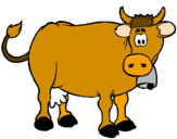 Desenho Vaca leiteira pintado por Vaca Fe