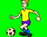 Desenho Jogador de futebol pintado por cleber