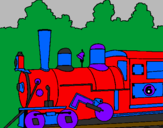 Desenho Locomotiva  pintado por maria manicure