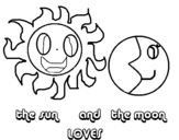 Desenho Sol e Lua pintado por RAFAEL