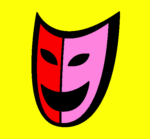 Desenho Máscara pintado por mascara de carnaval