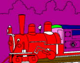 Desenho Locomotiva  pintado por kauan