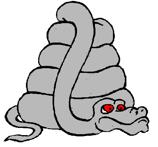 Desenho Serpente grande pintado por cobra jack baers