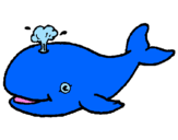 Desenho Baleia a expulsar água pintado por baleia carolina