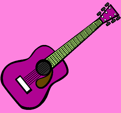 Desenho Guitarra espanhola II pintado por violão