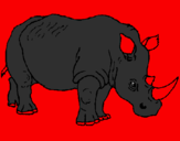 Desenho Rinoceronte pintado por victor h