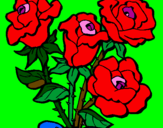 Desenho Ramo de rosas pintado por  Cidinha