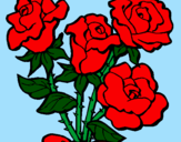 Desenho Ramo de rosas pintado por diana