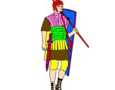 Desenho Soldado romano pintado por guilerme