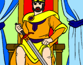 Desenho Cavaleiro rei pintado por  Cidinha