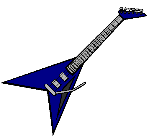 Desenho Guitarra elétrica II pintado por guitar hero