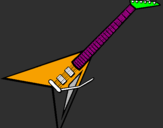 Desenho Guitarra elétrica II pintado por matheus
