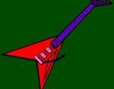 Desenho Guitarra elétrica II pintado por esther