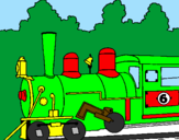 Desenho Locomotiva  pintado por diego