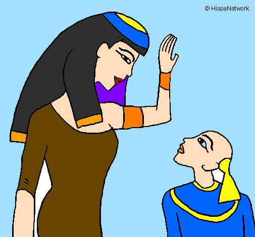 Mãe e filho egipcios