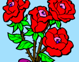 Desenho Ramo de rosas pintado por Meggy