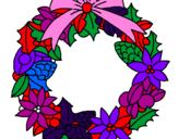 Desenho Coroa de flores natalícias pintado por Enrique celso alves T----