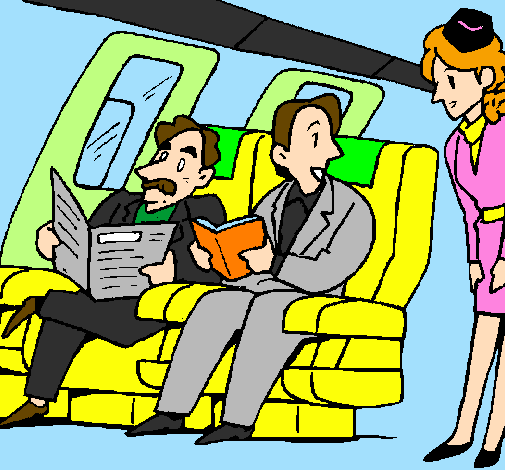 Passageiros no avião