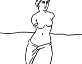 Desenho Vênus de Milo pintado por Vanessa