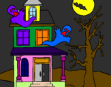 Desenho Casa do terror pintado por a casa asustadora