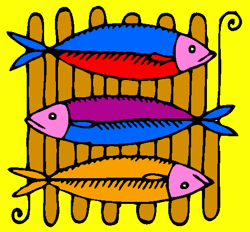 Desenho Peixe pintado por PINGU