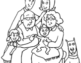 Desenho Família pintado por pintura