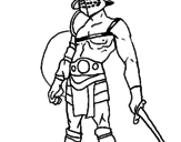 Desenho Gladiador pintado por bruno