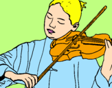 Desenho Violinista pintado por gabryella raffaela santos