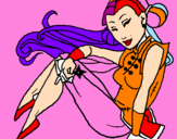 Desenho Princesa ninja pintado por sophia