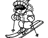 Desenho Menino a esquiar pintado por gabriel